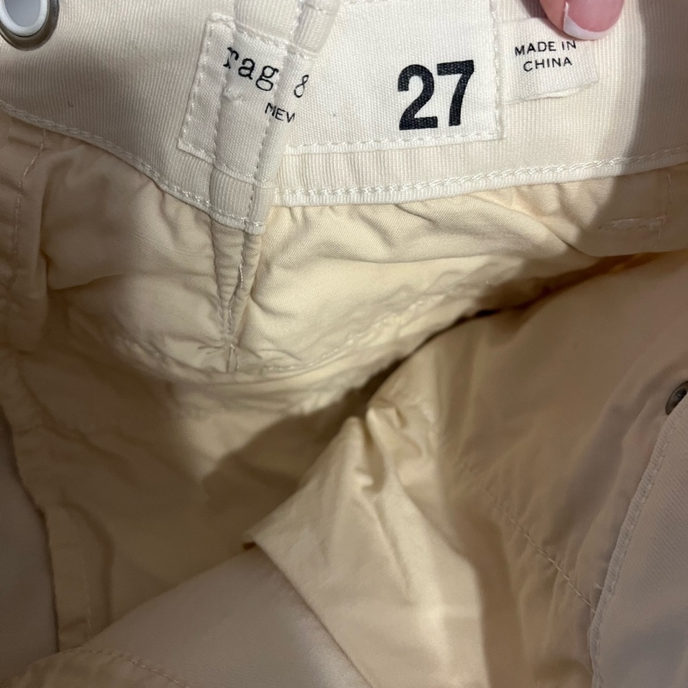 rag & bone Antique Off White Buckley Chino Pants Sz 27 - Picture 5 of 8